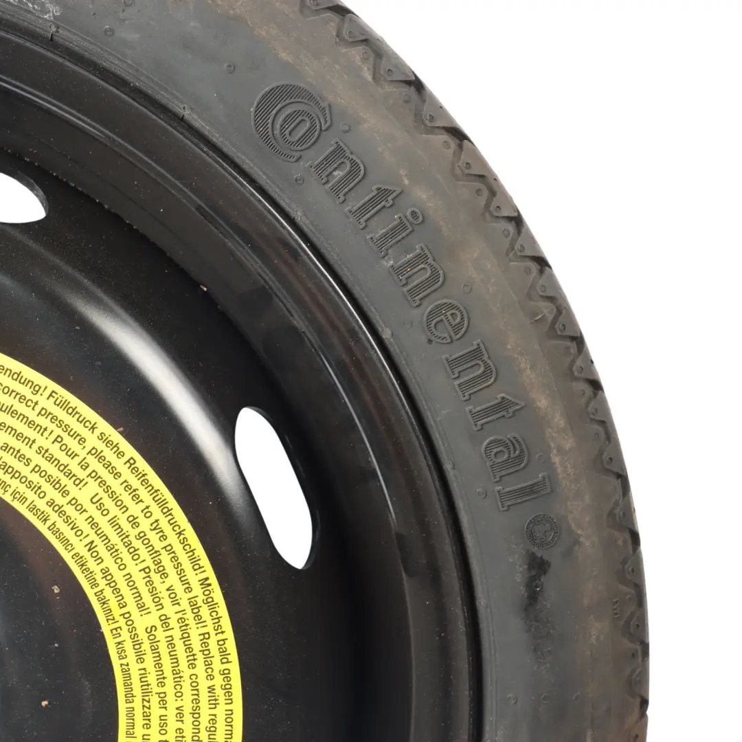 Roue Secours Compacte Acier R18 3,5J Pneu 125/70 pour Volkswagen Golf VI à propos du numéro de pièce 1K0601027AP Volkswagen Golf VI Roue Secours Compacte Acier R18 3,5J Pneu 125/70 - SKU 1K0601027AP-1 - Numéro de pièce 1K0601027AP