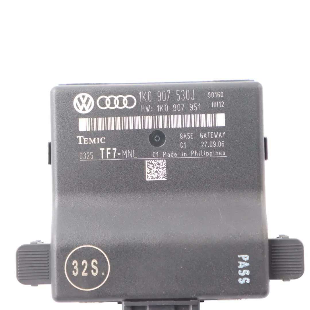 Body Gateway Module ECU Control Unit to Audi A3 8P with Part number 1K0907530J Audi A3 8P Body Gateway Module ECU Control Unit - SKU 1K0907530J - Part number 1K0907530J