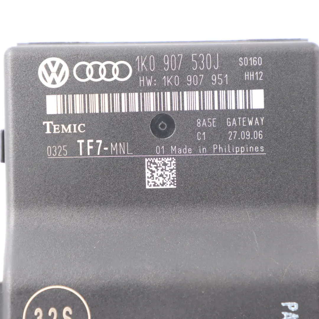 Body Gateway Module ECU Control Unit to Audi A3 8P with Part number 1K0907530J Audi A3 8P Body Gateway Module ECU Control Unit - SKU 1K0907530J - Part number 1K0907530J