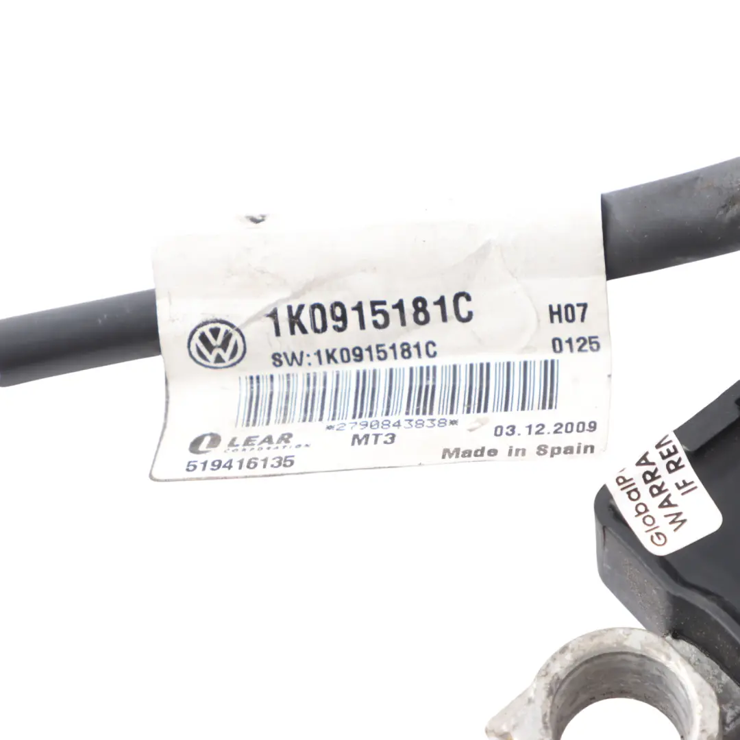 Negative Cable Battery Terminal Wiring Loom to Audi A3 8P with Part number 1K0915181C Audi A3 8P Negative Cable Battery Terminal Wiring Loom - SKU 1K0915181C - Part number 1K0915181C