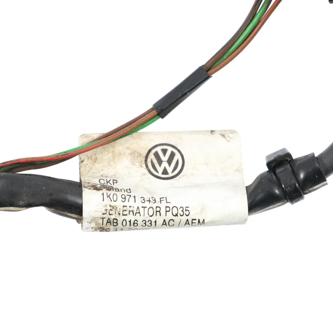 Alternator Main Cable Wiring Harness Loom to Audi A3 8P with Part number 1K0971349FL Audi A3 8P Alternator Main Cable Wiring Harness Loom - SKU 1K0971349FL - Part number 1K0971349FL