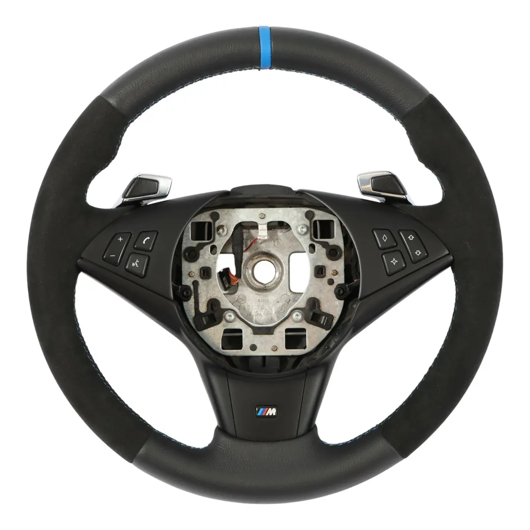 BMW E60 E61 E63 E64 LCI NOUVEAU Volant M Sport en Cuir Noir avec Palettes - SKU 2283947-1 - Numéro de pièce 2283947
