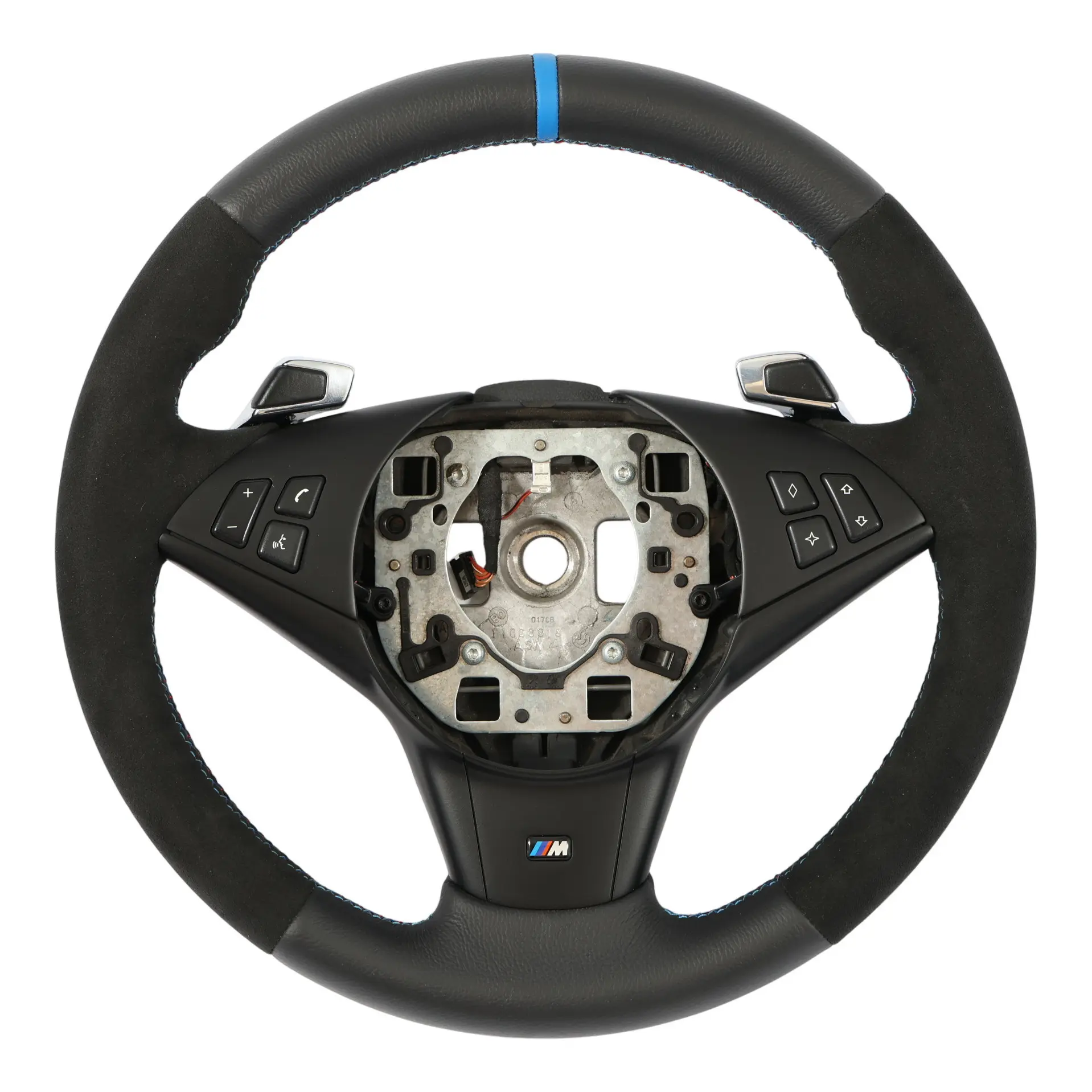 BMW E60 E61 E63 E64 LCI NUOVO Volante in Pelle Nera M Sport Paddle Shift