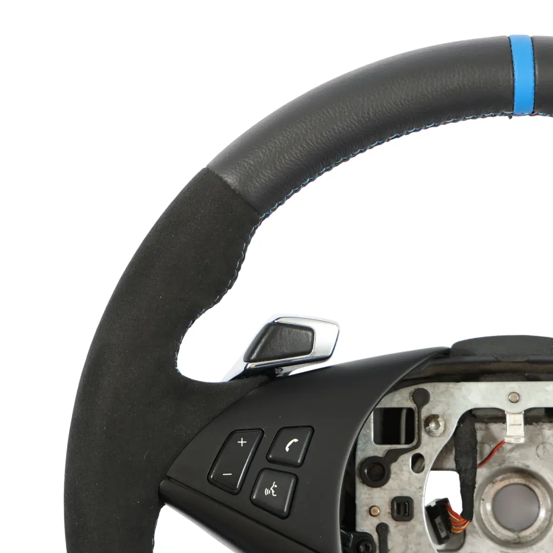 Leather M Sport Steering Wheel Paddle Shift to BMW E60 E61 E63 E64 LCI NEW Black with Part number 2283947 BMW E60 E61 E63 E64 LCI NEW Black Leather M Sport Steering Wheel Paddle Shift - SKU 2283947-1 - Part number 2283947