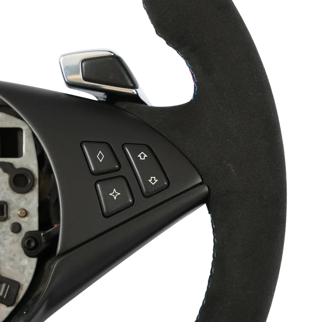 Leather M Sport Steering Wheel Paddle Shift to BMW E60 E61 E63 E64 LCI NEW Black with Part number 2283947 BMW E60 E61 E63 E64 LCI NEW Black Leather M Sport Steering Wheel Paddle Shift - SKU 2283947-1 - Part number 2283947