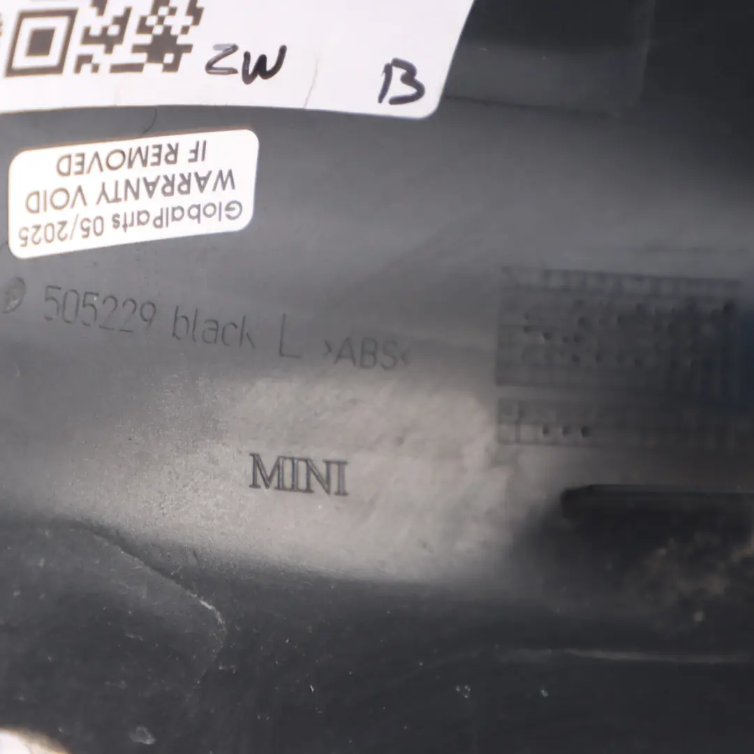 Cap Casing Left Wing Mirror N/S Black to Mini R55 R56 R57 R60 Cover with Part number 2754913 Mini R55 R56 R57 R60 Cover Cap Casing Left Wing Mirror N/S Black - SKU 2754913-BLK1 - Part number 2754913
