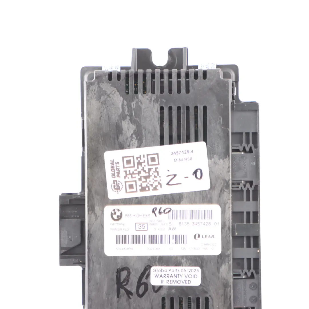 Footwell Light Module High EKS ECU LEAR PL3 FRM3R to Mini Cooper R60 with Part number 3457428 Mini Cooper R60 Footwell Light Module High EKS ECU LEAR PL3 FRM3R - SKU 3457428-4 - Part number 3457428