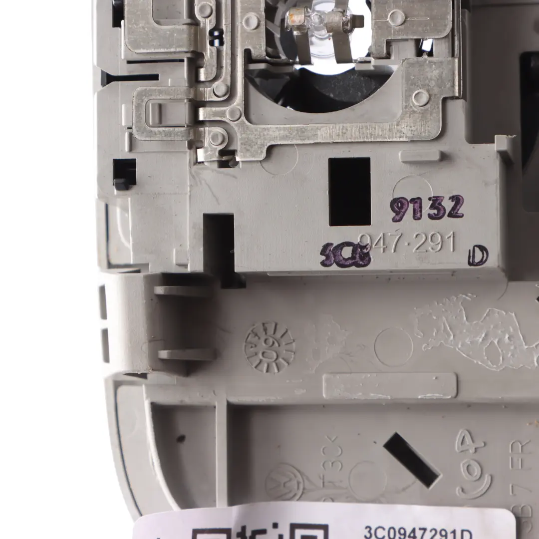 Interior Roof Light Rear Reading Lamp Unit Grey to Volkswagen Golf 6 with Part number 3C0947291D Volkswagen Golf 6 Interior Roof Light Rear Reading Lamp Unit Grey - SKU 3C0947291D - Part number 3C0947291D