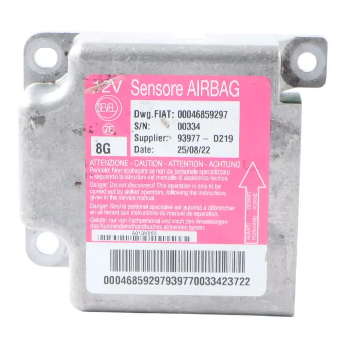 Unidad Control Sensor Módulo Aire ECU 12 V para Citroën Relay III con número de pieza 46859297 Citroën Relay III Unidad Control Sensor Módulo Aire ECU 12 V - SKU 46859297 - Número de pieza 46859297