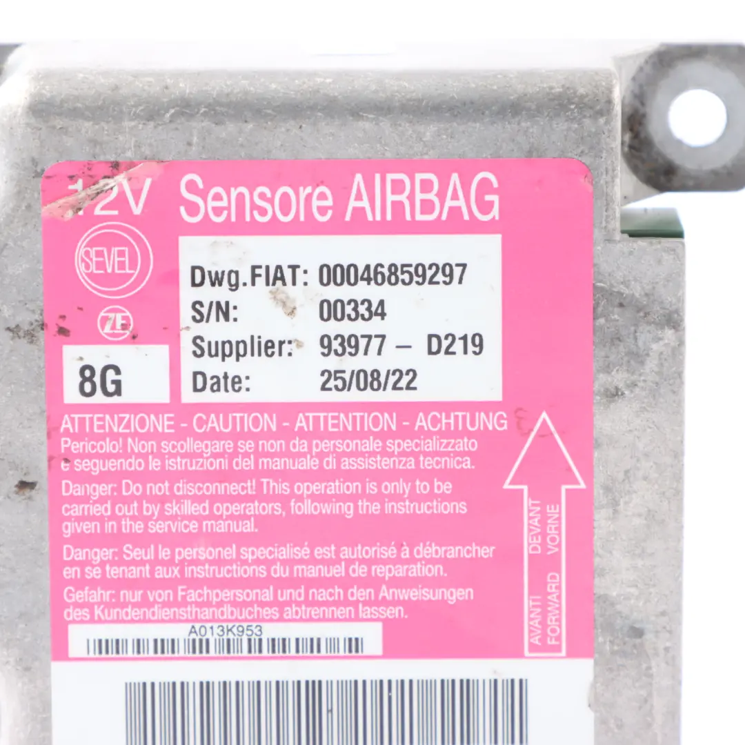 Citroen Relay III Centralina Sensore Modulo Aria ECU 12V per con numero di parte 46859297 Citroen Relay III Centralina Sensore Modulo Aria ECU 12V - SKU 46859297 - Numero di parte 46859297