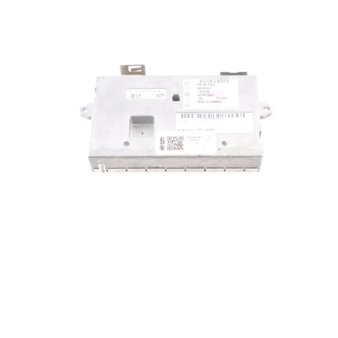 Bluetooth Interface MMI Multimedia Control Module ECU Unit to Audi S4 B8 with Part number 4E0035729C Audi S4 B8 Bluetooth Interface MMI Multimedia Control Module ECU Unit - SKU 4E0035729C - Part number 4E0035729C