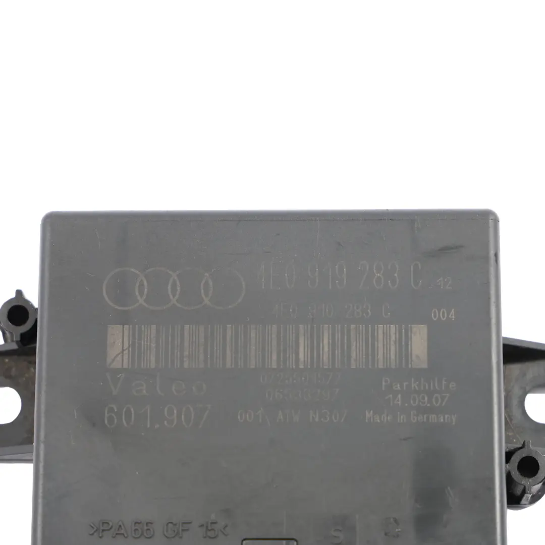 Module Commande Capteur Stationnement PDC Arrière pour Audi A8 D3 à propos du numéro de pièce 4E0919283C Audi A8 D3 Module Commande Capteur Stationnement PDC Arrière - SKU 4E0919283C - Numéro de pièce 4E0919283C