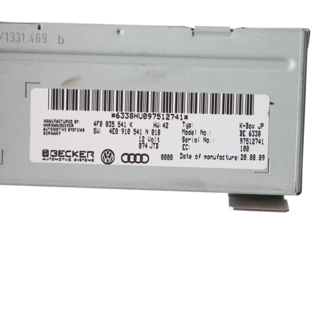 Radio Reveiver Tuner K BOX MMI Unit ECU to Audi S4 B8 with Part number 4F0035541K Audi S4 B8 Radio Reveiver Tuner K BOX MMI Unit ECU - SKU 4F0035541K - Part number 4F0035541K