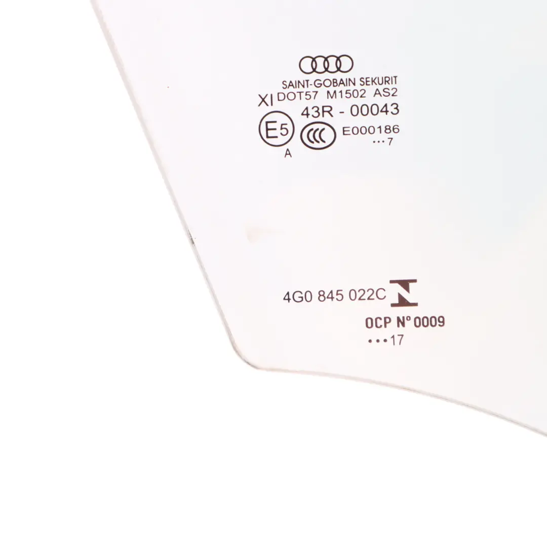 Vetro Finestrino Porta Laterale Anteriore Destro AS2 per Audi A6 C7 con numero di parte 4G0845022C Audi A6 C7 Vetro Finestrino Porta Laterale Anteriore Destro AS2 - SKU 4G0845022C - Numero di parte 4G0845022C