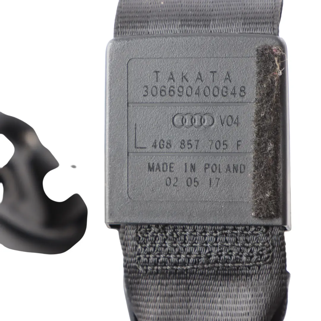 Belt Front Left N/S Side to Audi A6 C7 Seat with Part number 4G8857705F Audi A6 C7 Seat Belt Front Left N/S Side - SKU 4G8857705F - Part number 4G8857705F