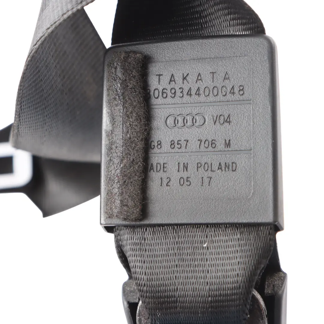 Front Right Driver Side Seat Belt to Audi A6 C7 with Part number 4G8857706M Audi A6 C7 Front Right Driver Side Seat Belt - SKU 4G8857706M - Part number 4G8857706M