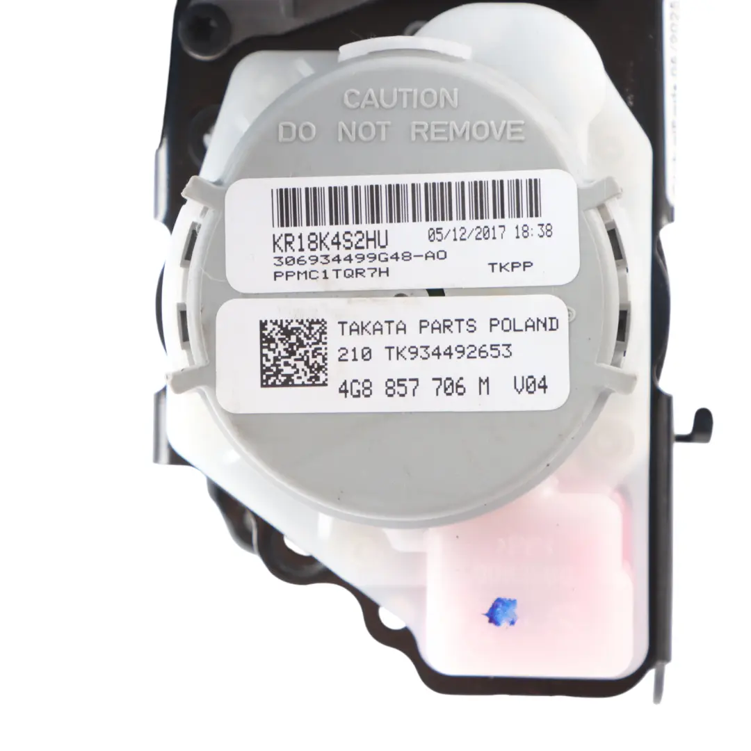 Front Right Driver Side Seat Belt to Audi A6 C7 with Part number 4G8857706M Audi A6 C7 Front Right Driver Side Seat Belt - SKU 4G8857706M - Part number 4G8857706M