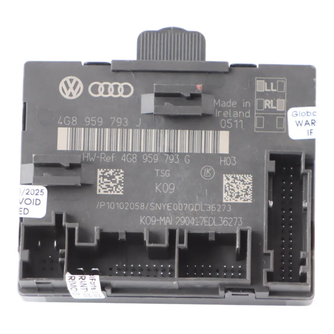 Audi A6 C7 Tür Modul Steuergerät ECU Vorne Links - SKU 4G8959793J - Teilenummer 4G8959793J