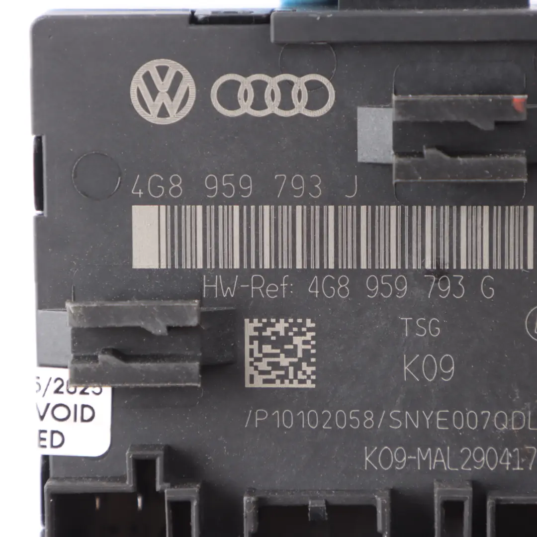 Audi A6 C7 Modulo Porta Unità Di Controllo ECU Anteriore Sinistra - SKU 4G8959793J - Numero di parte 4G8959793J