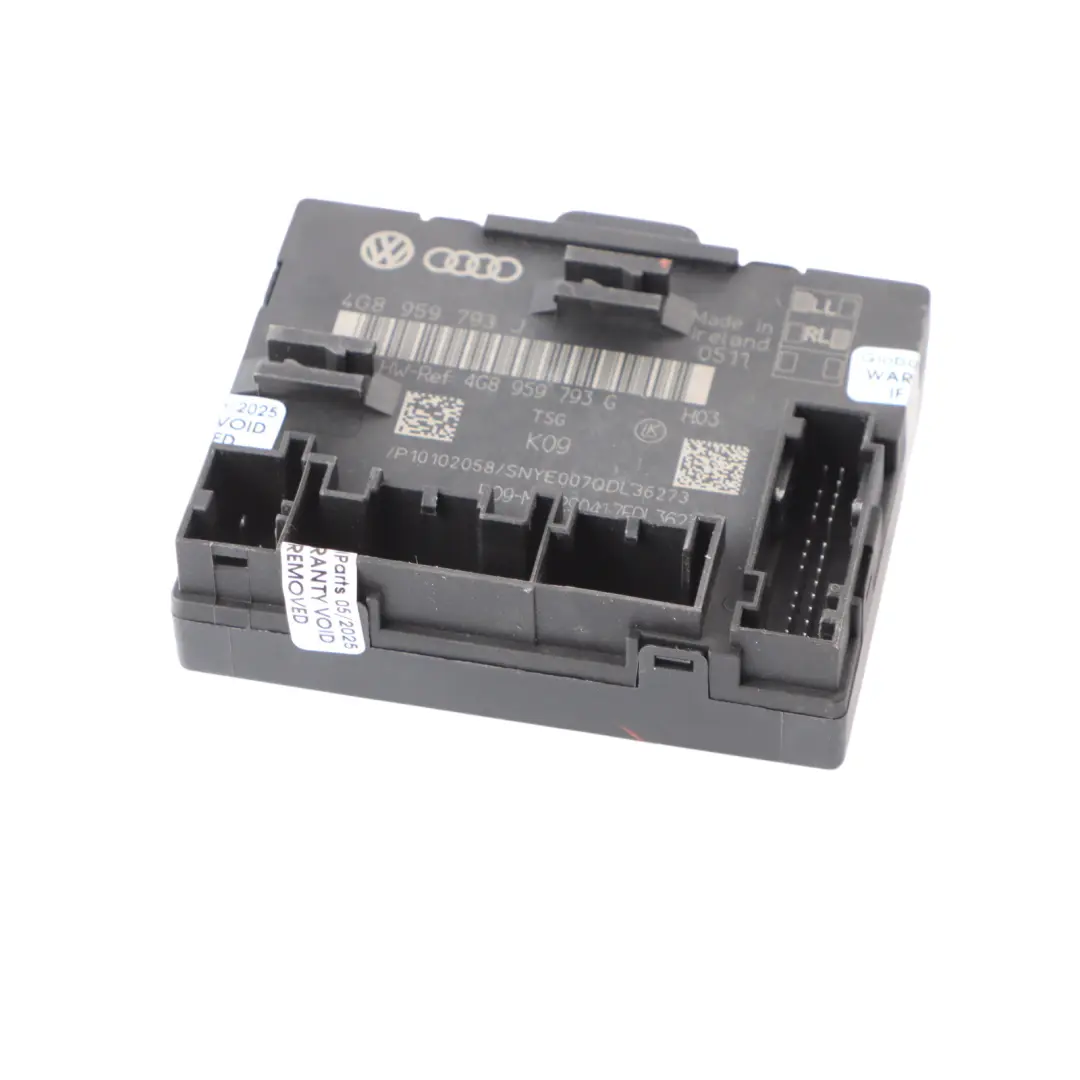 Audi A6 C7 Módulo De Puerta Unidad De Control ECU Delantero Izquierdo - SKU 4G8959793J - Número de pieza 4G8959793J