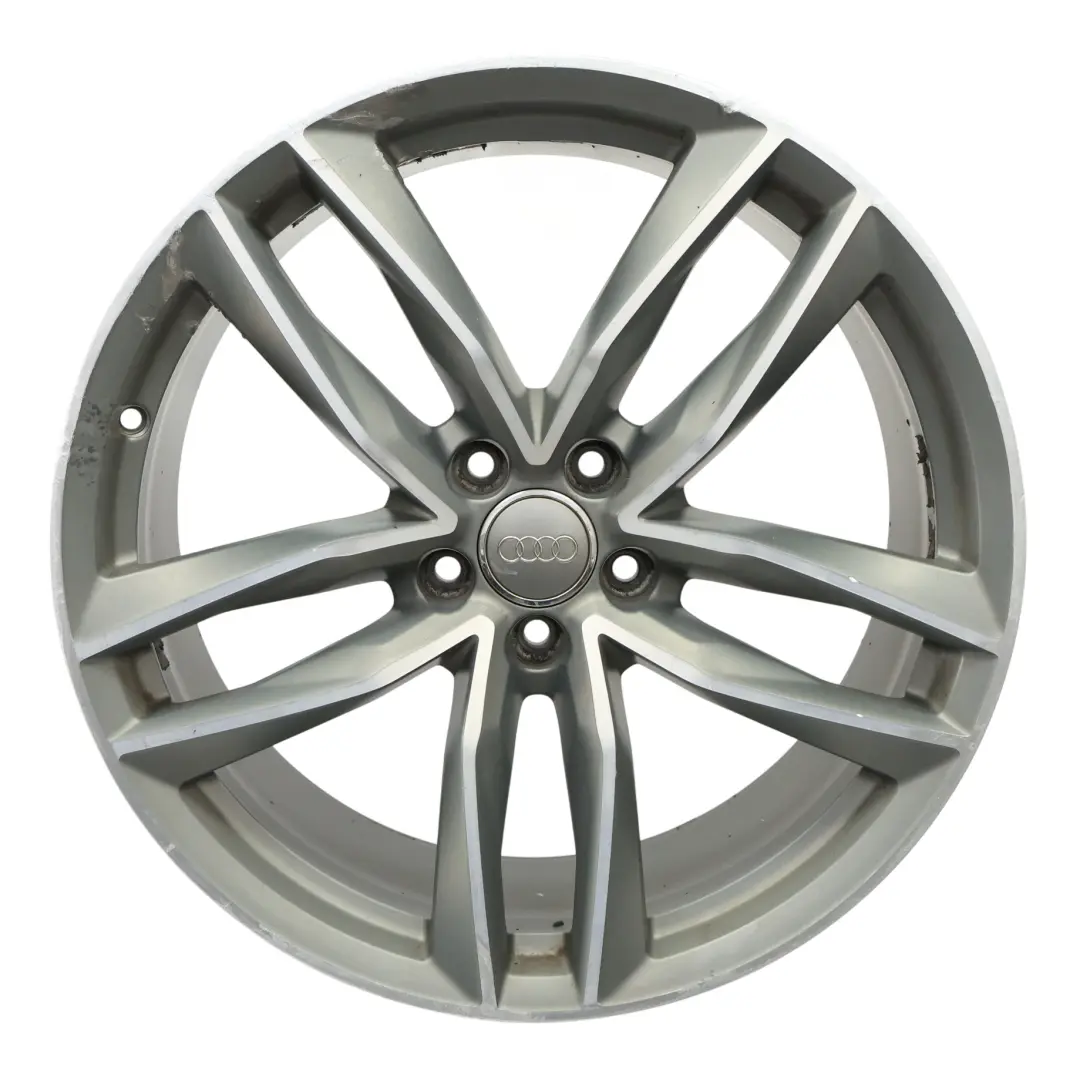 Argento Cerchio Lega 20" 8.5J ET:43 Doppia Stella Raggi per Audi A6 C7 4G con numero di parte 4G9601025N Audi A6 C7 4G Argento Cerchio Lega 20" 8.5J ET:43 Doppia Stella Raggi - SKU 4G9601025N-2 - Numero di parte 4G9601025N
