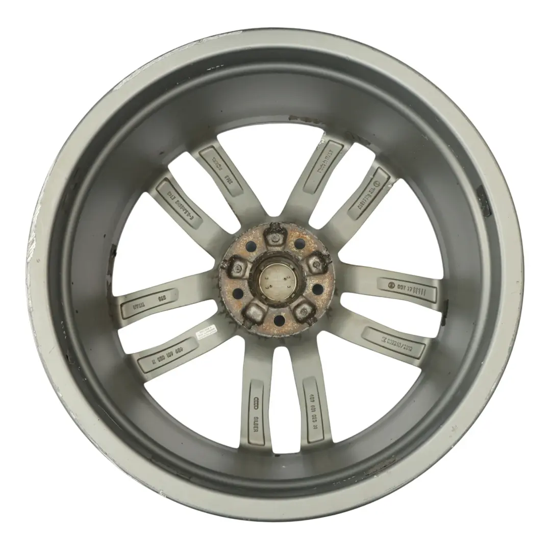 Silberne Alufelge 20" 8.5J ET:43 Doppelsternspeiche für Audi A6 C7 4G mit Teilenummer 4G9601025N Audi A6 C7 4G Silberne Alufelge 20" 8.5J ET:43 Doppelsternspeiche - SKU 4G9601025N-2 - Teilenummer 4G9601025N