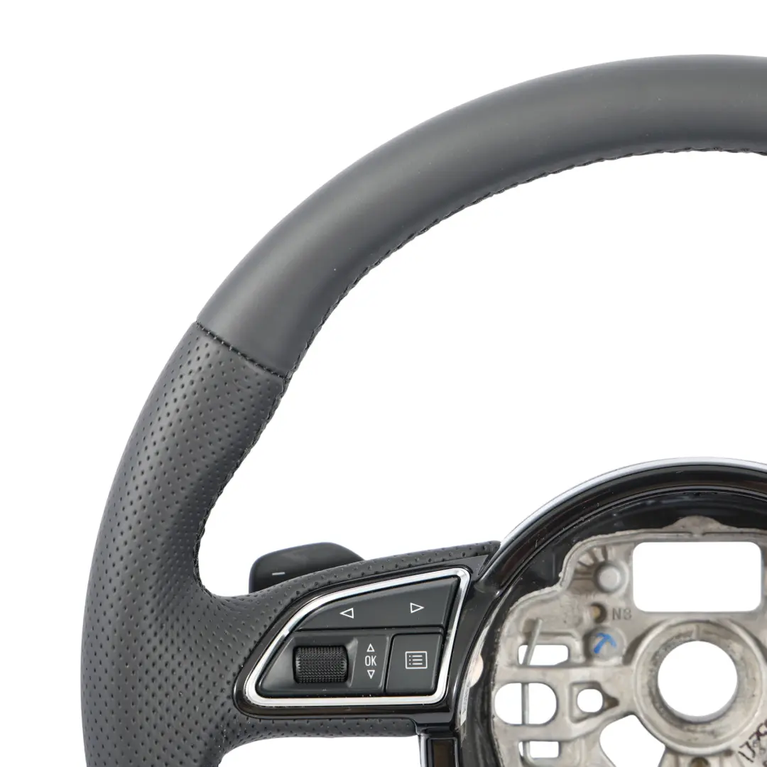 NUEVO Volante De Cuero Negro Palanca de Cambio para Audi A8 D4 con número de pieza 4H0419091AE Audi A8 D4 NUEVO Volante De Cuero Negro Palanca de Cambio - SKU 4H0419091AE-1 - Número de pieza 4H0419091AE