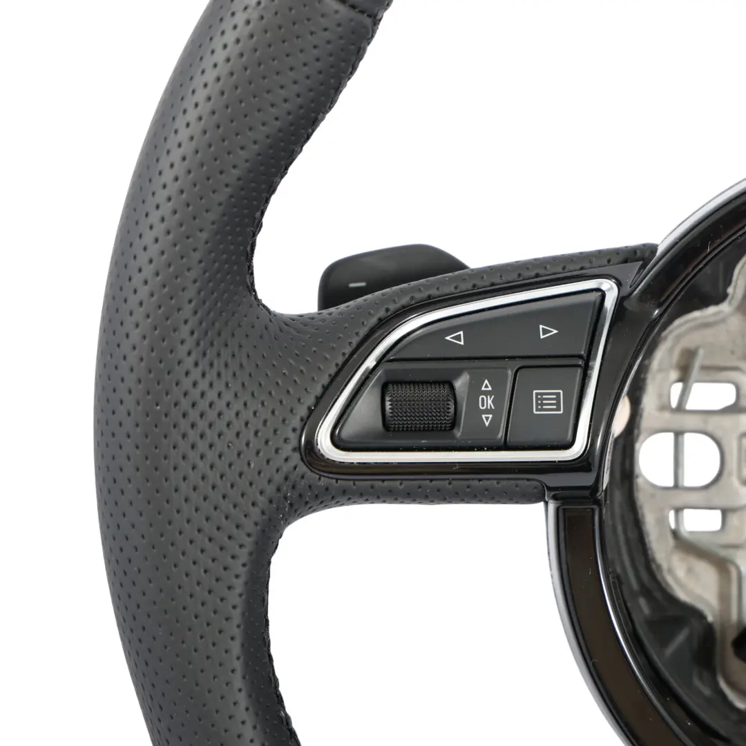 NUOVO Volante In Pelle Nera Cambio al Volante per Audi A8 D4 con numero di parte 4H0419091AE Audi A8 D4 NUOVO Volante In Pelle Nera Cambio al Volante - SKU 4H0419091AE-1 - Numero di parte 4H0419091AE