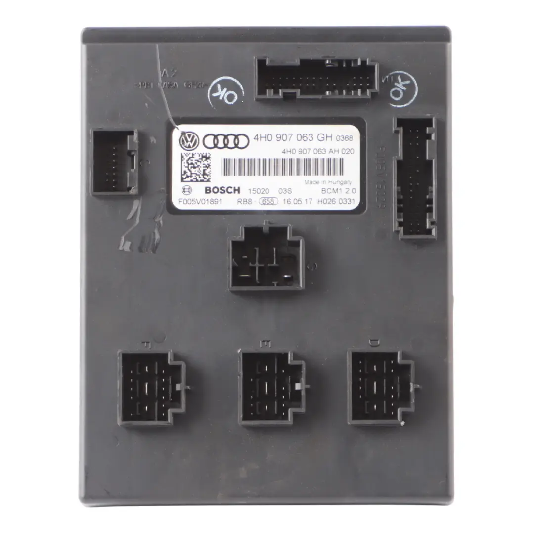 Audi A6 C7 BCM Moduł Sterujący Nadwoziem ECU - SKU 4H0907063GH - Numer Części 4H0907063GH