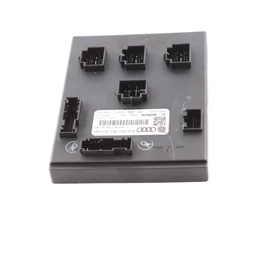Moduł Sterujący Nadwoziem ECU do Audi A6 C7 BCM o numerze 4H0907063GH Audi A6 C7 BCM Moduł Sterujący Nadwoziem ECU - SKU 4H0907063GH - Numer Części 4H0907063GH