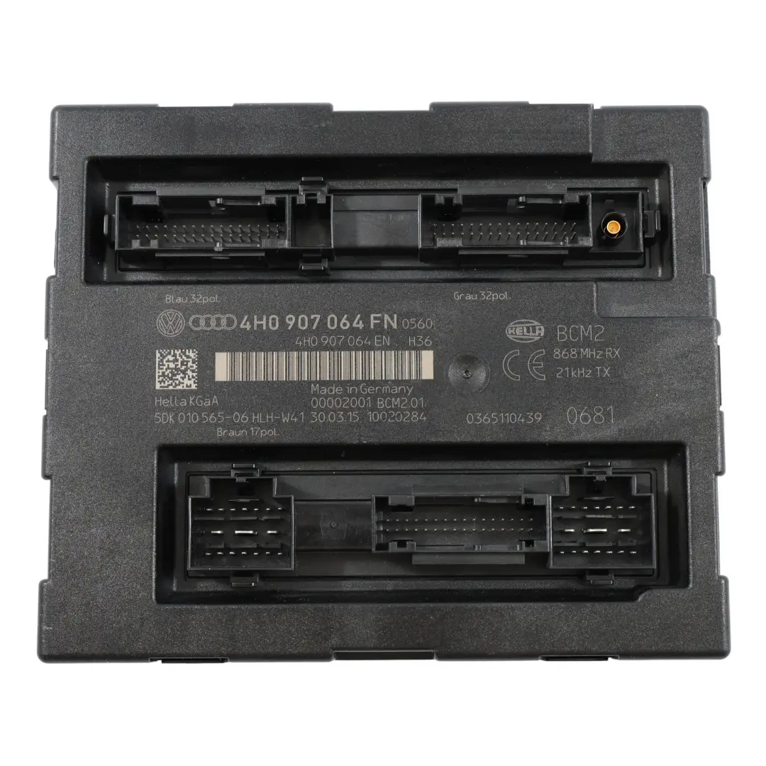 Unidad De Control De La Carrocería Del Módulo Gateway ECU para Audi A6 C7 con número de pieza 4H0907064FN Audi A6 C7 Unidad De Control De La Carrocería Del Módulo Gateway ECU - SKU 4H0907064FN - Número de pieza 4H0907064FN