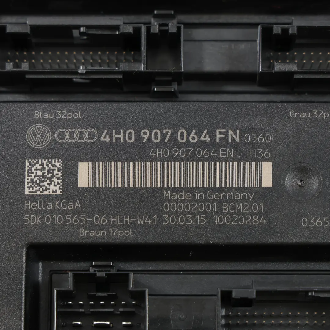 Gateway Convenience Module Unit Body Control ECU to Audi A6 C7 with Part number 4H0907064FN Audi A6 C7 Gateway Convenience Module Unit Body Control ECU - SKU 4H0907064FN - Part number 4H0907064FN