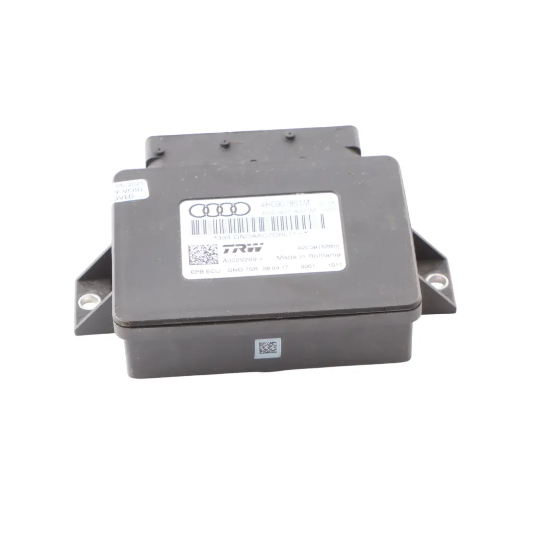 Audi A6 C7 Parkbremse Modul Handbremse Aktuator Steuergerät - SKU 4H0907801M - Teilenummer 4H0907801M