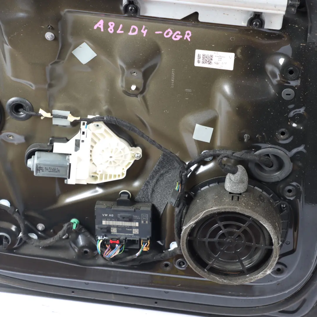 Audi A8 4H Porte Arrière Gauche LWB Empattement Long Gris Oolong X7U - SKU 4H4833051D-OGR - Numéro de pièce 4H4833051D