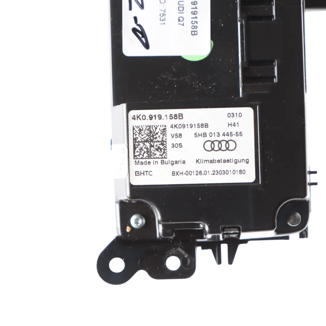 Audi Q7 4M A/C Aire Acondicionado Pantalla Regulador Panel - SKU 4K0919158B - Número de pieza 4K0919158B