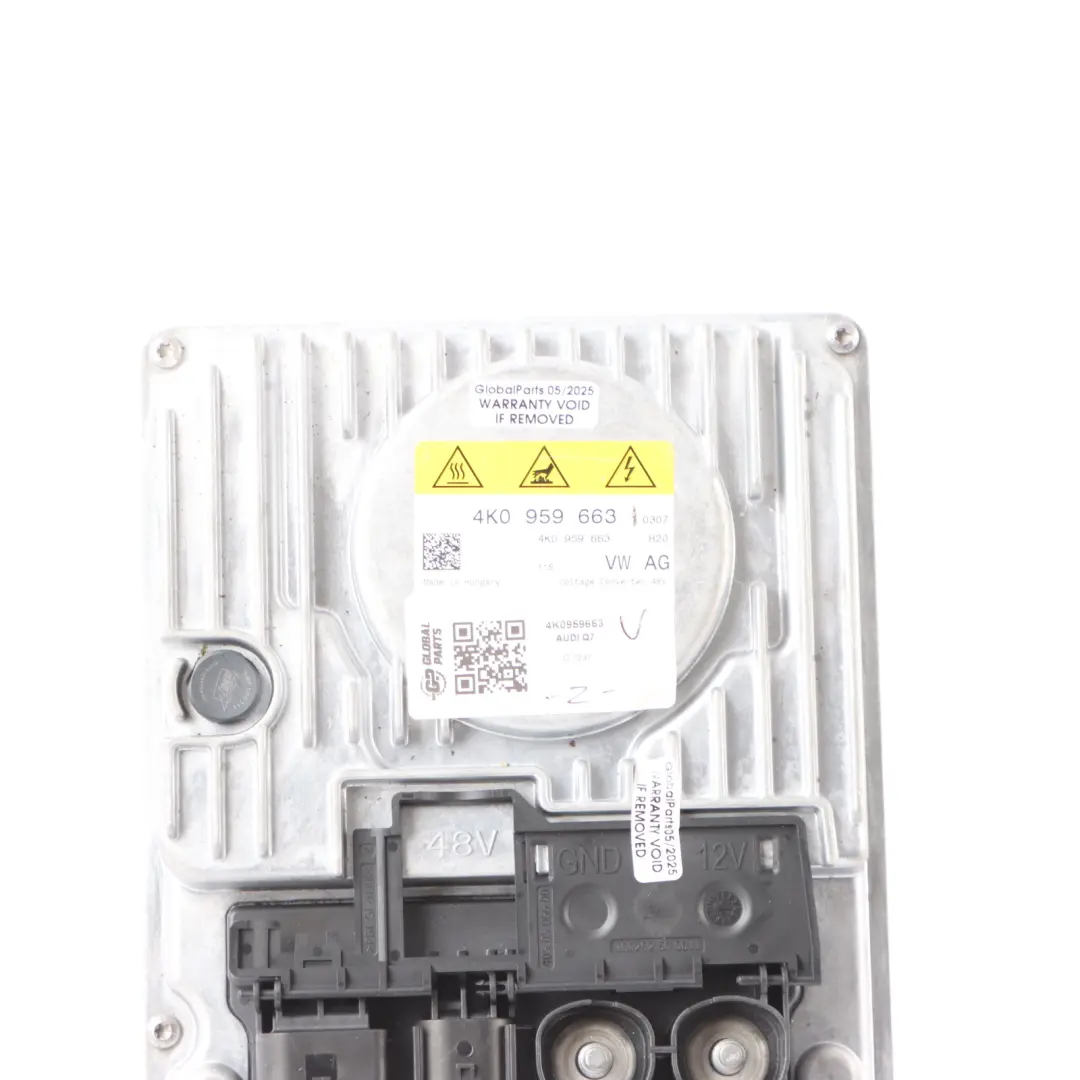 Audi A4 B9 A6 C8 Convertidor Voltaje Estabilizador Módulo ECU - SKU 4K0959663 - Número de pieza 4K0959663