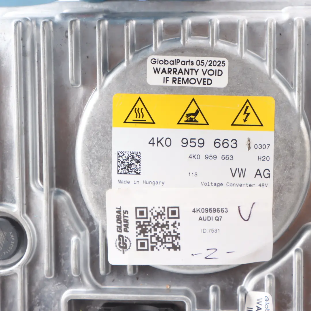 Audi A4 B9 A6 C8 Convertidor Voltaje Estabilizador Módulo ECU - SKU 4K0959663 - Número de pieza 4K0959663
