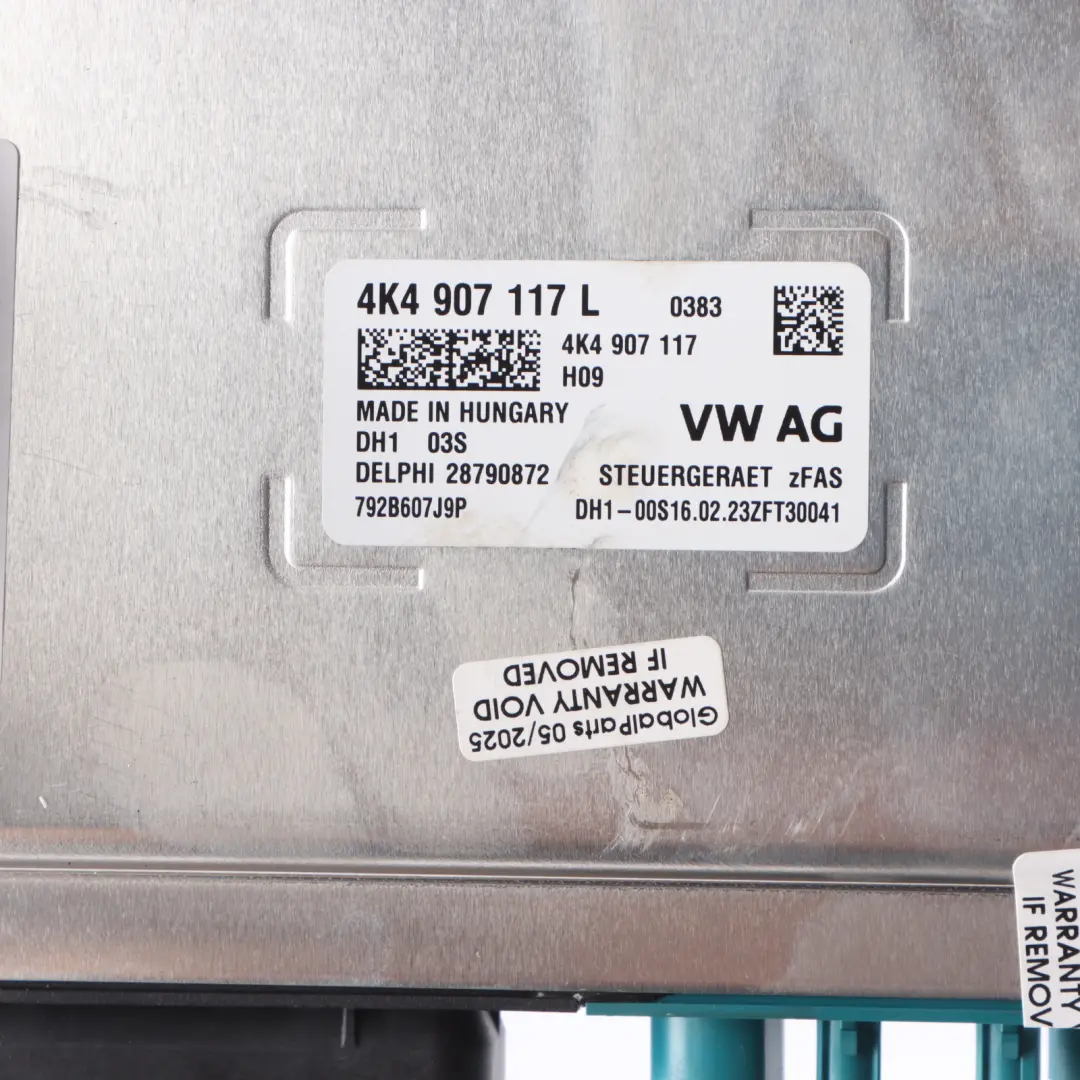 Audi Q7 4M Camera Module Drive Support Lane Assist Control Unit - SKU 4K4907117L - Part number 4K4907117L