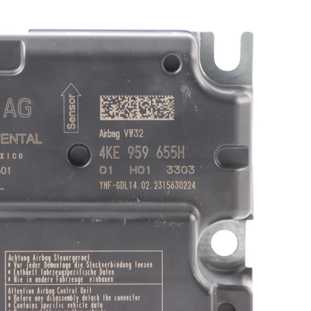 Audi Q7 4M Modulo Aria Unità Controllo ECU SRS Modulo Unità - SKU 4KE959655H - Numero di parte 4KE959655H