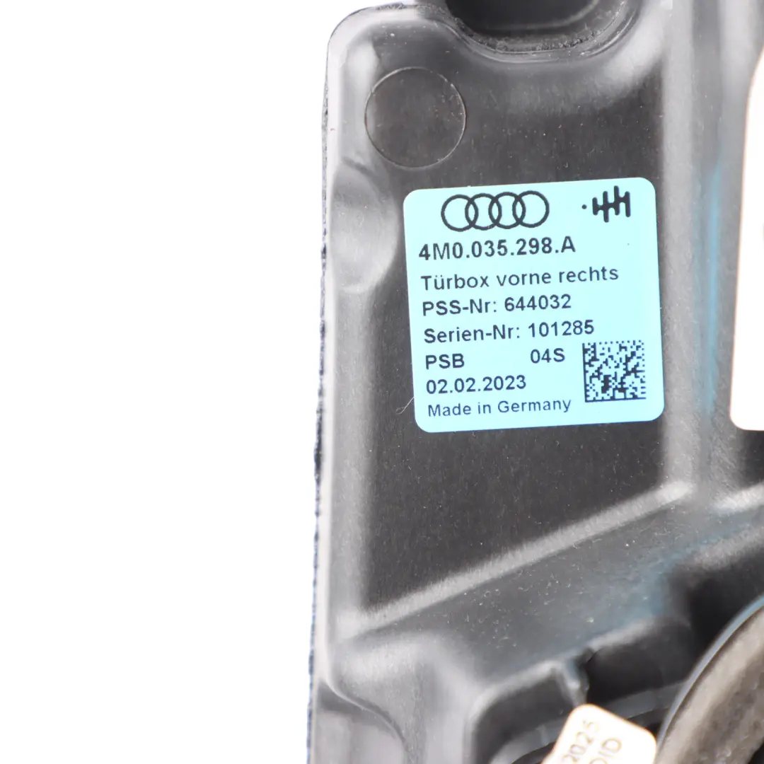 4M Front Door Speaker Loudspeaker Box Right O/S to Audi Q7 with Part number 4M0035298A Audi Q7 4M Front Door Speaker Loudspeaker Box Right O/S - SKU 4M0035298A - Part number 4M0035298A