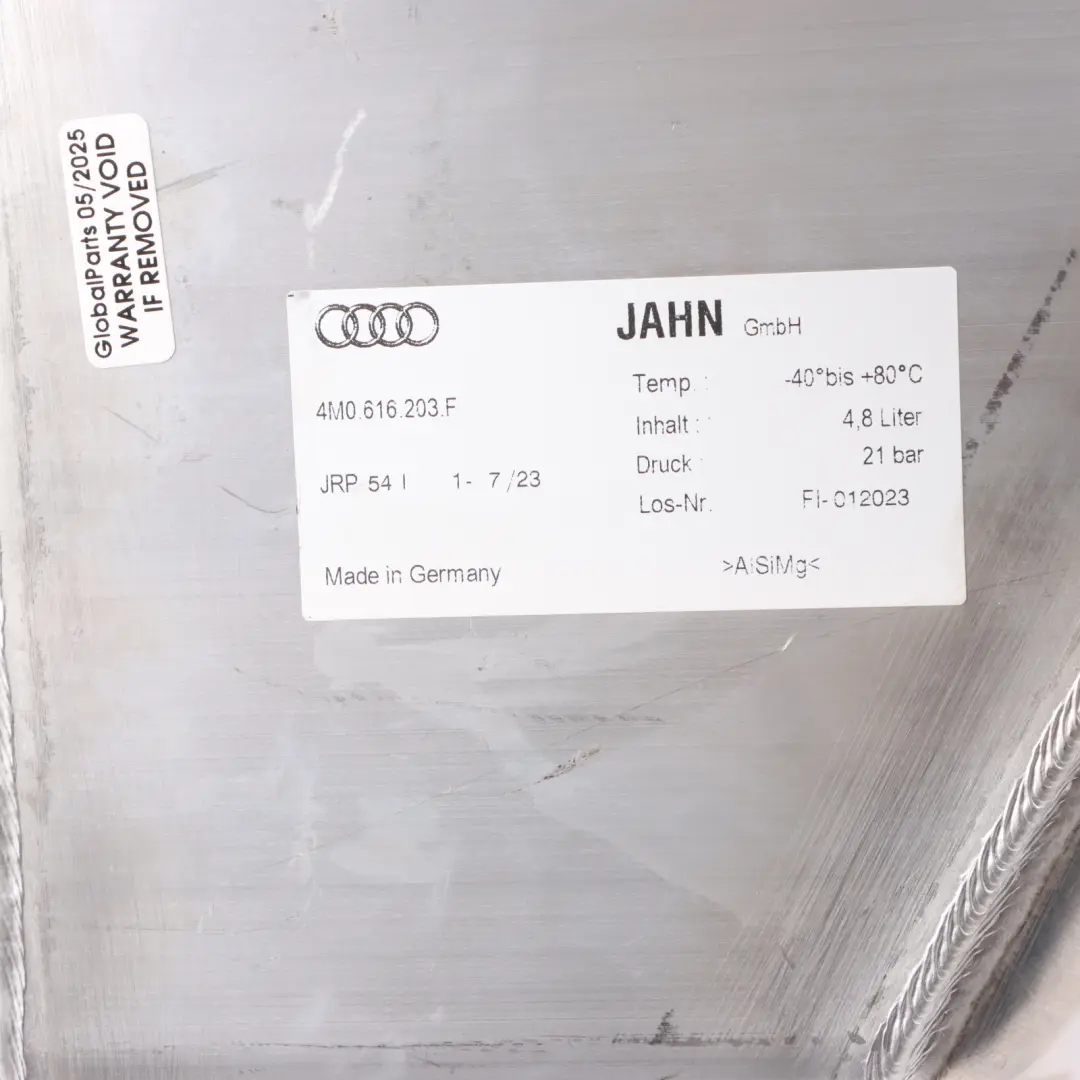 Audi Q7 4M Zbiornik Ciśnieniowy Powietrza Lewy - SKU 4M0616203F - Numer Części 4M0616203F