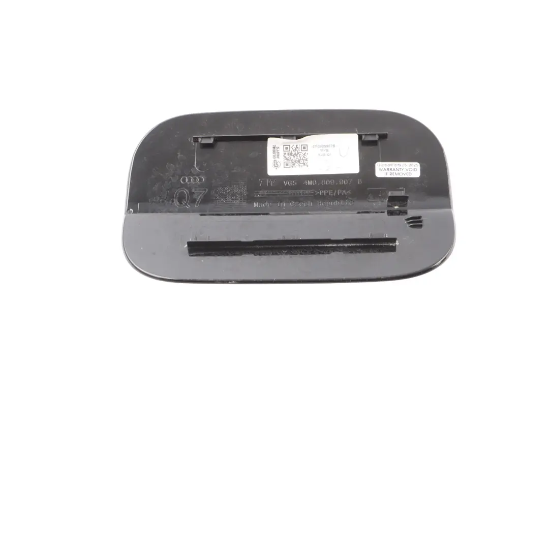 Audi Q7 4M Fuel Filler Flap Cover Mythical Black Metallic - Y9T - SKU 4M0809907B-MYB - Part number 4M0809907B