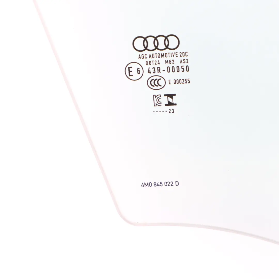 Audi Q7 4M Side Window Door Front Right O/S Window Glass AS2 - SKU 4M0845022D - Part number 4M0845022D