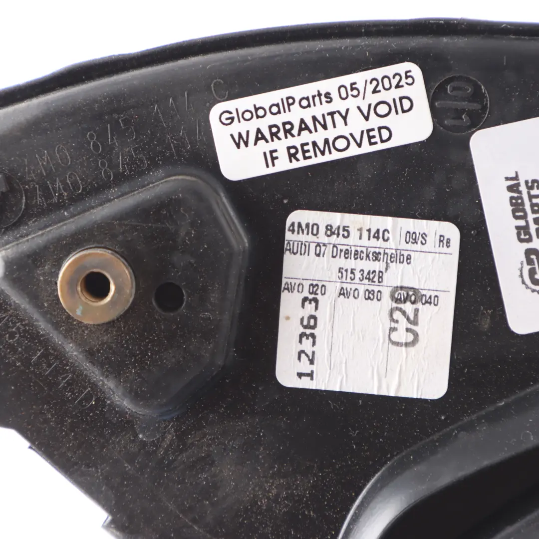 4M Triangle Window Front Door Right Side O/S Glass AS2 to Audi Q7 with Part number 4M0845114C Audi Q7 4M Triangle Window Front Door Right Side O/S Glass AS2 - SKU 4M0845114C - Part number 4M0845114C