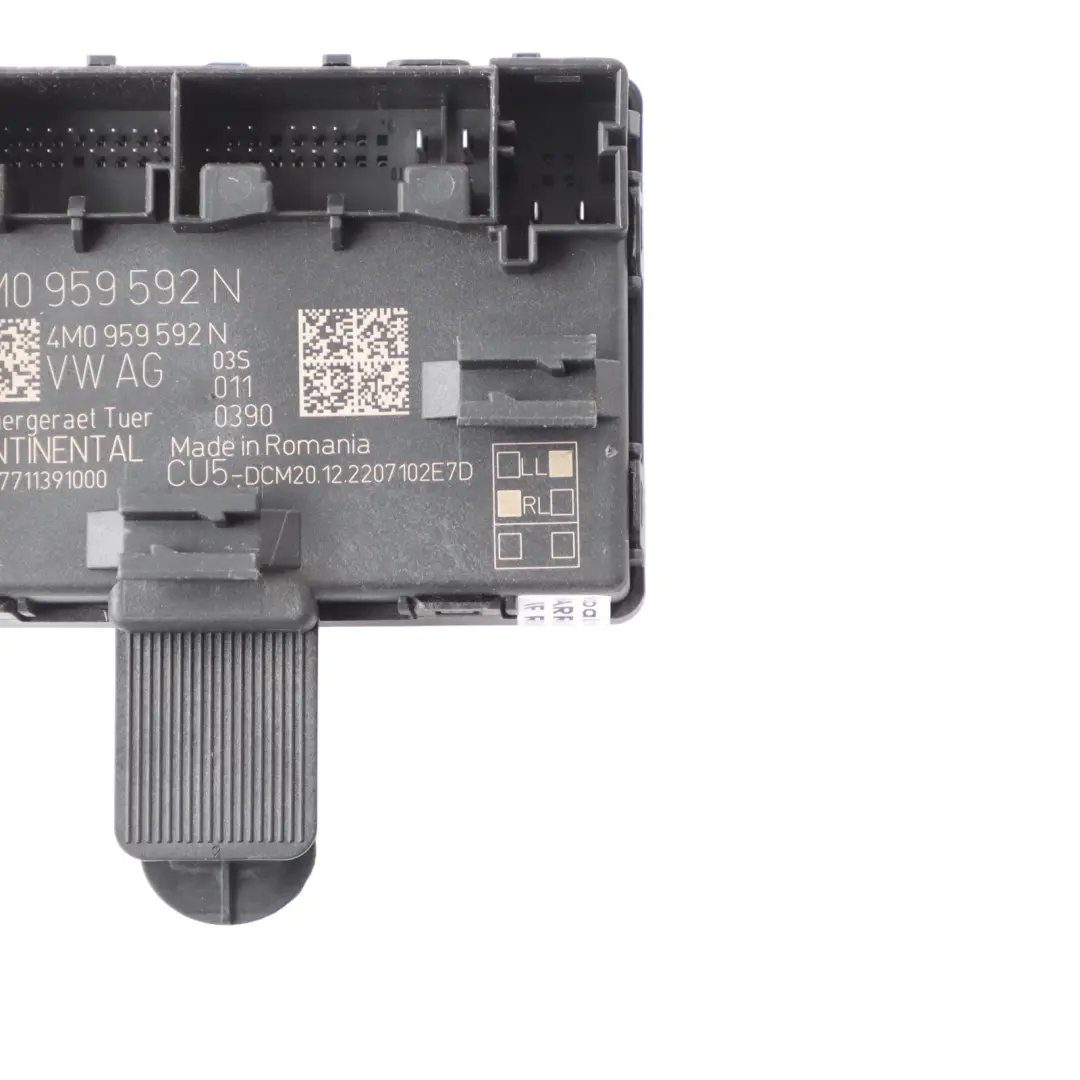 Audi Q7 4M Modulo Porta Anteriore Unità Controllo ECU Lato Passeggero - SKU 4M0959592N - Numero di parte 4M0959592N