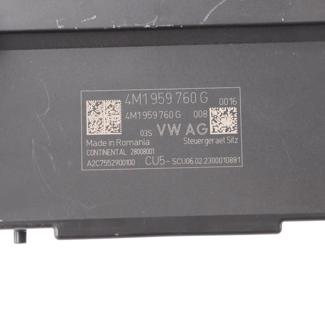 Audi Q7 4M Controllo Modulo Pneumatico Terzo Sedile Posteriore - SKU 4M1959760G - Numero di parte 4M1959760G