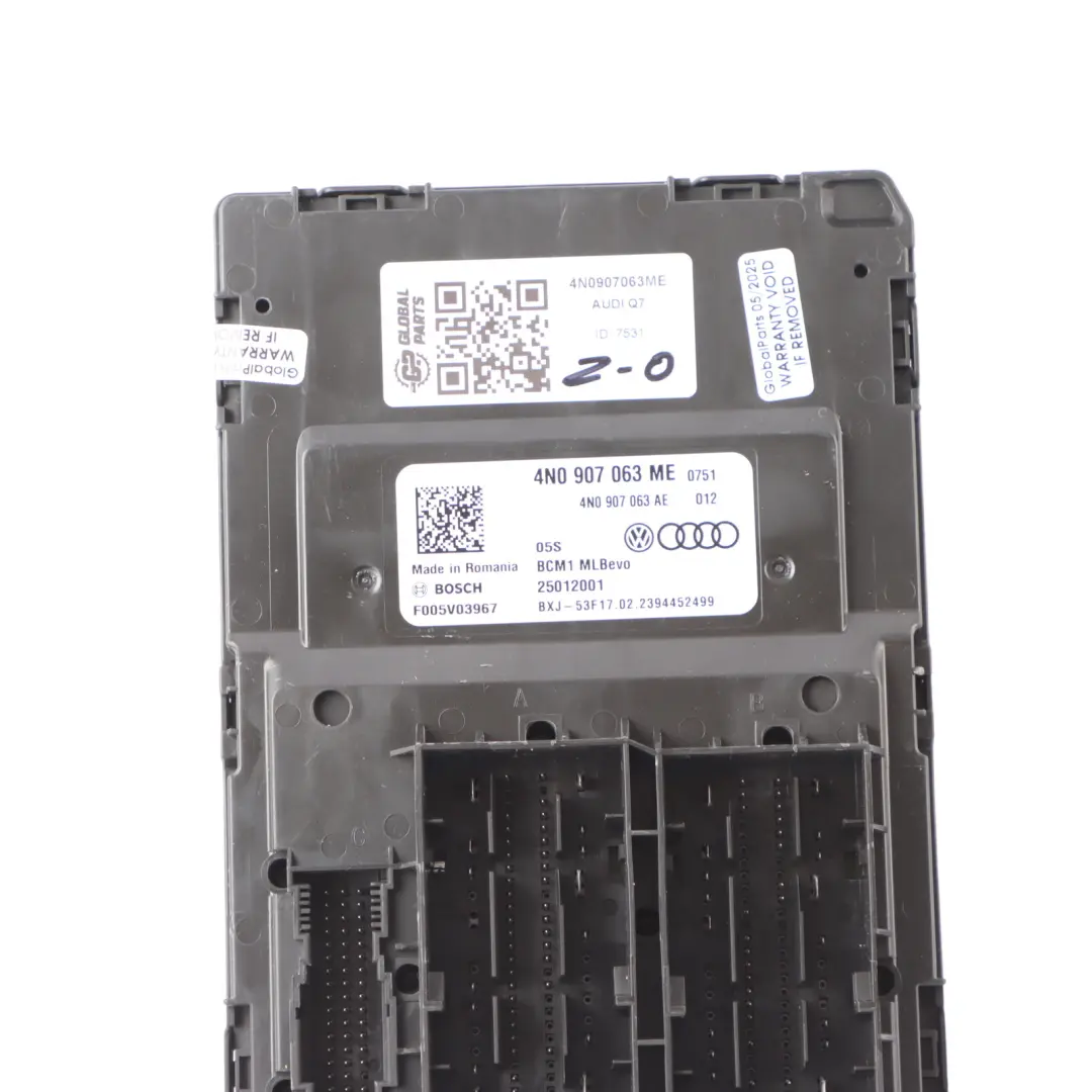 4M Body Control Comfort Unit Modul BCM Convenience Unit ECU für Audi Q7 mit Teilenummer 4N0907063ME Audi Q7 4M Body Control Comfort Unit Modul BCM Convenience Unit ECU - SKU 4N0907063ME - Teilenummer 4N0907063ME
