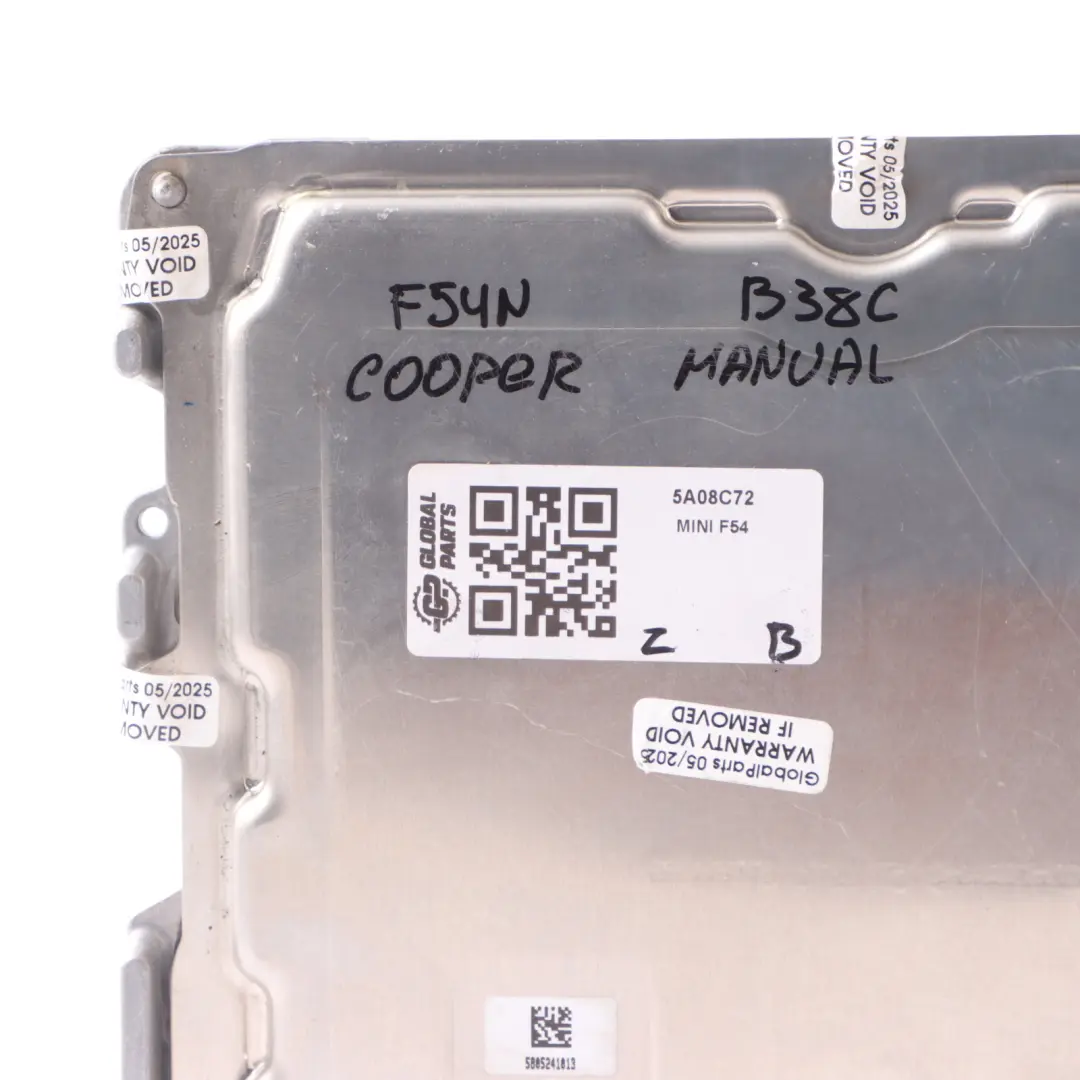 B38C 1.5 136HP Engine Module ECU DME Manual to Mini Cooper F54 F55 F56 F60 with Part number 5A08C72 Mini Cooper F54 F55 F56 F60 B38C 1.5 136HP Engine Module ECU DME Manual - SKU 5A08C72 - Part number 5A08C72