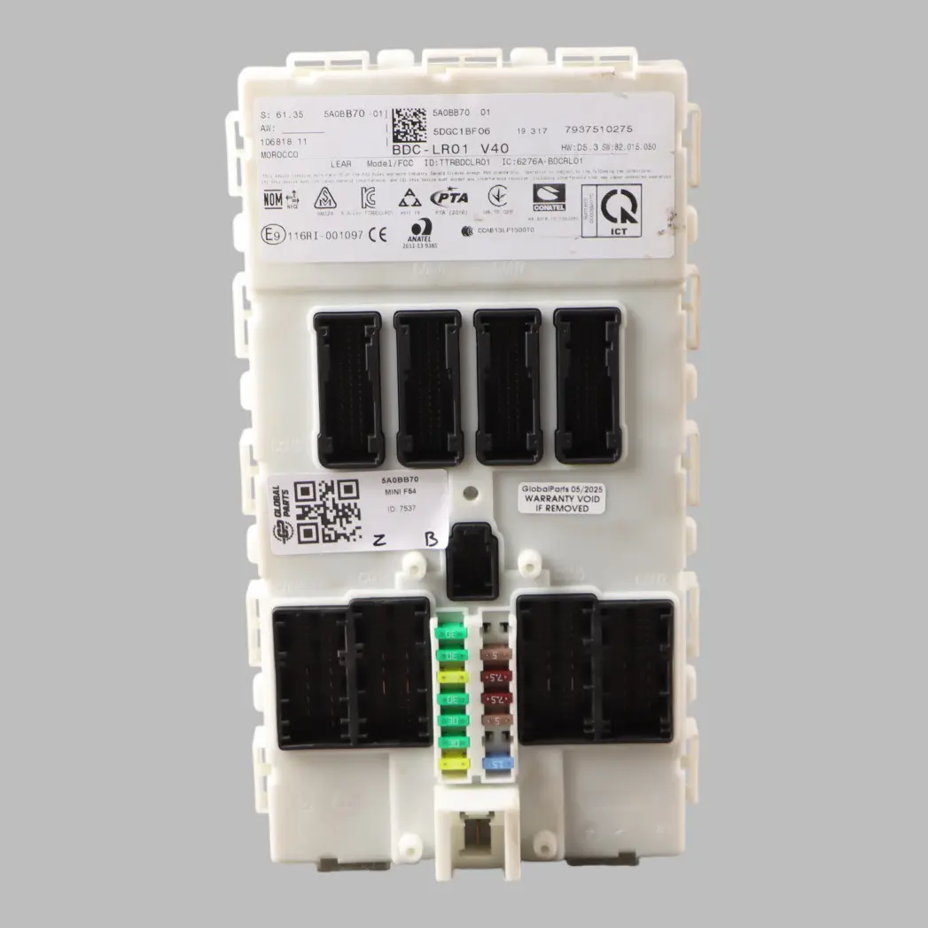 Body Control Unit Basic Module BCM to Mini Cooper One F54 F60 with Part number 5A0BB70 Mini Cooper One F54 F60 Body Control Unit Basic Module BCM - SKU 5A0BB70 - Part number 5A0BB70
