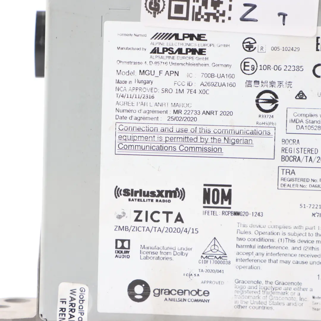 Navigation Control Module BMW F40 F44 Sat Nav System Head Unit to with Part number 5A4FD62 Navigation Control Module BMW F40 F44 Sat Nav System Head Unit - SKU 5A4FD62 - Part number 5A4FD62